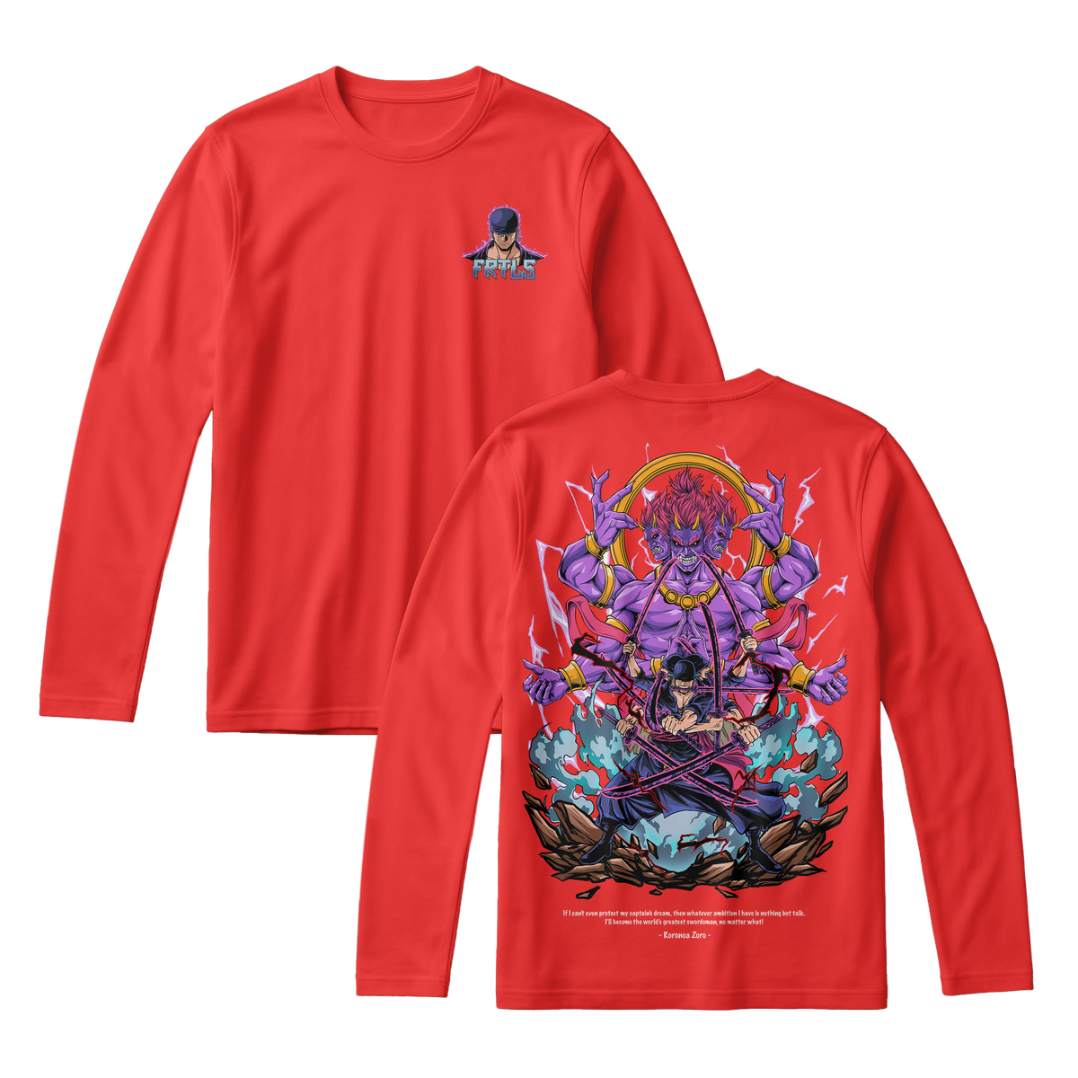 Anime One Piece Roronoa Zoro Long Sleeve Tee - RZM002