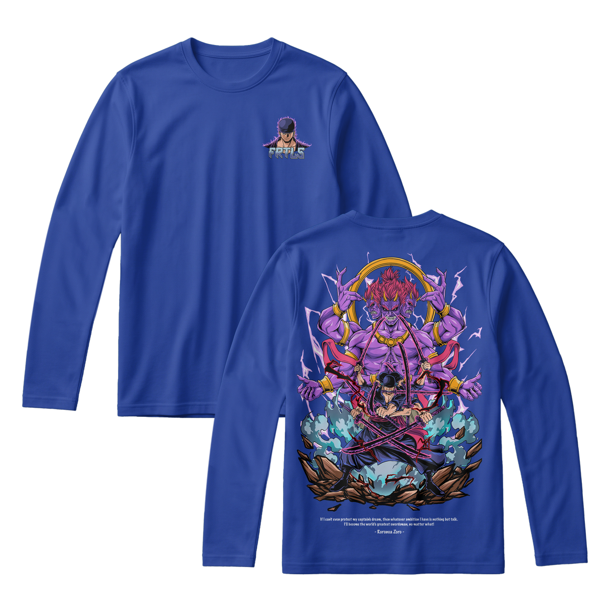 Anime One Piece Roronoa Zoro Long Sleeve Tee - RZM002