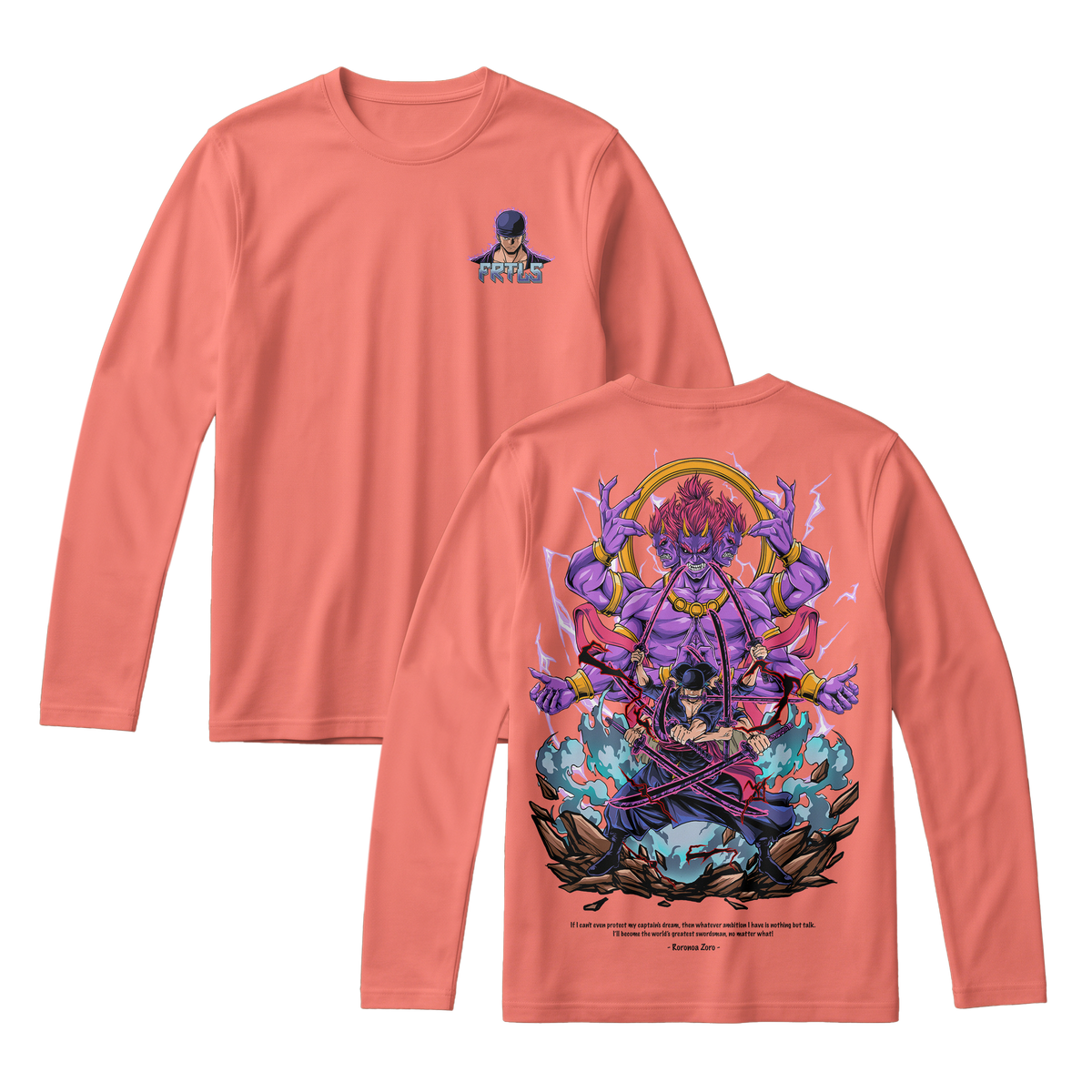 Anime One Piece Roronoa Zoro Long Sleeve Tee - RZM002
