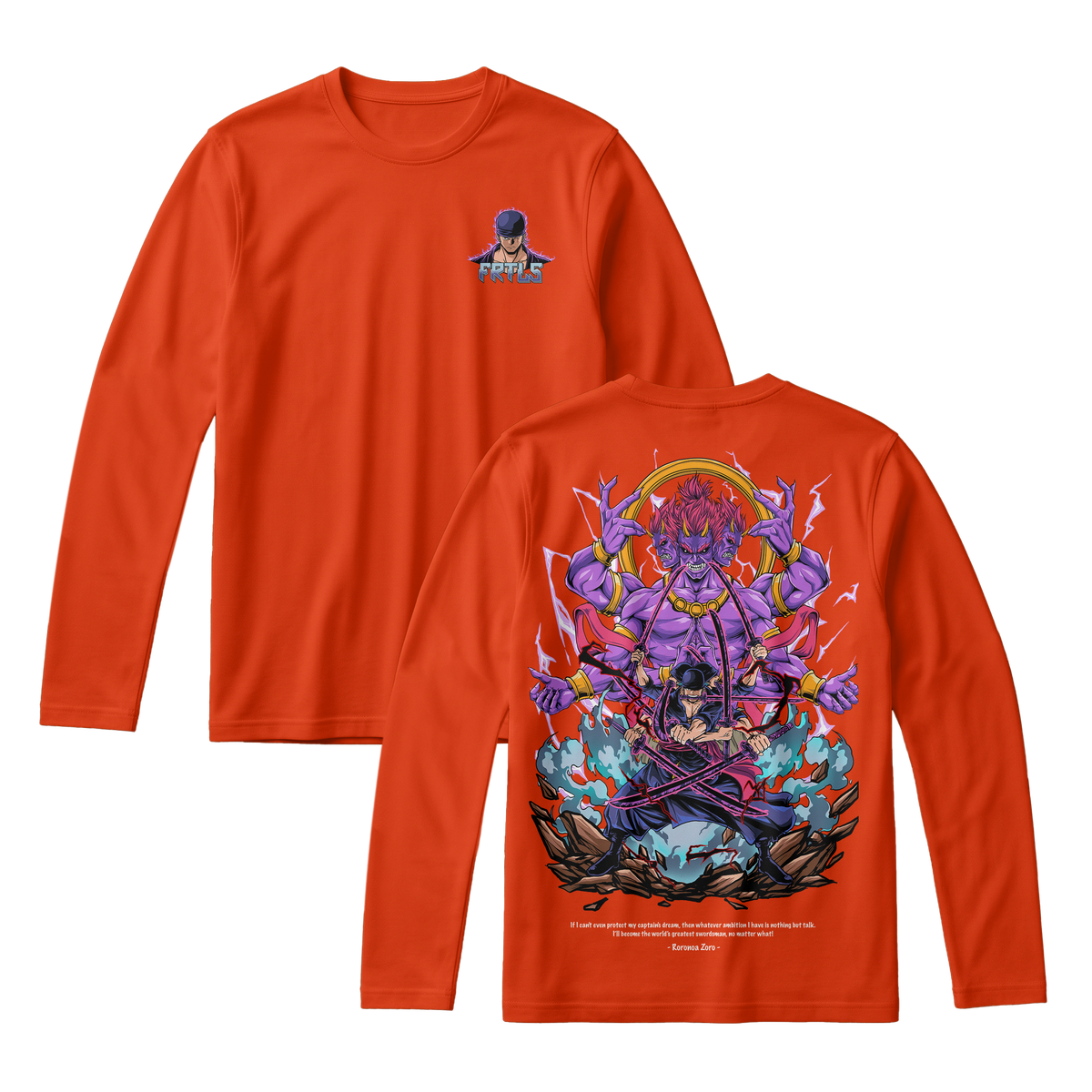 Anime One Piece Roronoa Zoro Long Sleeve Tee - RZM002