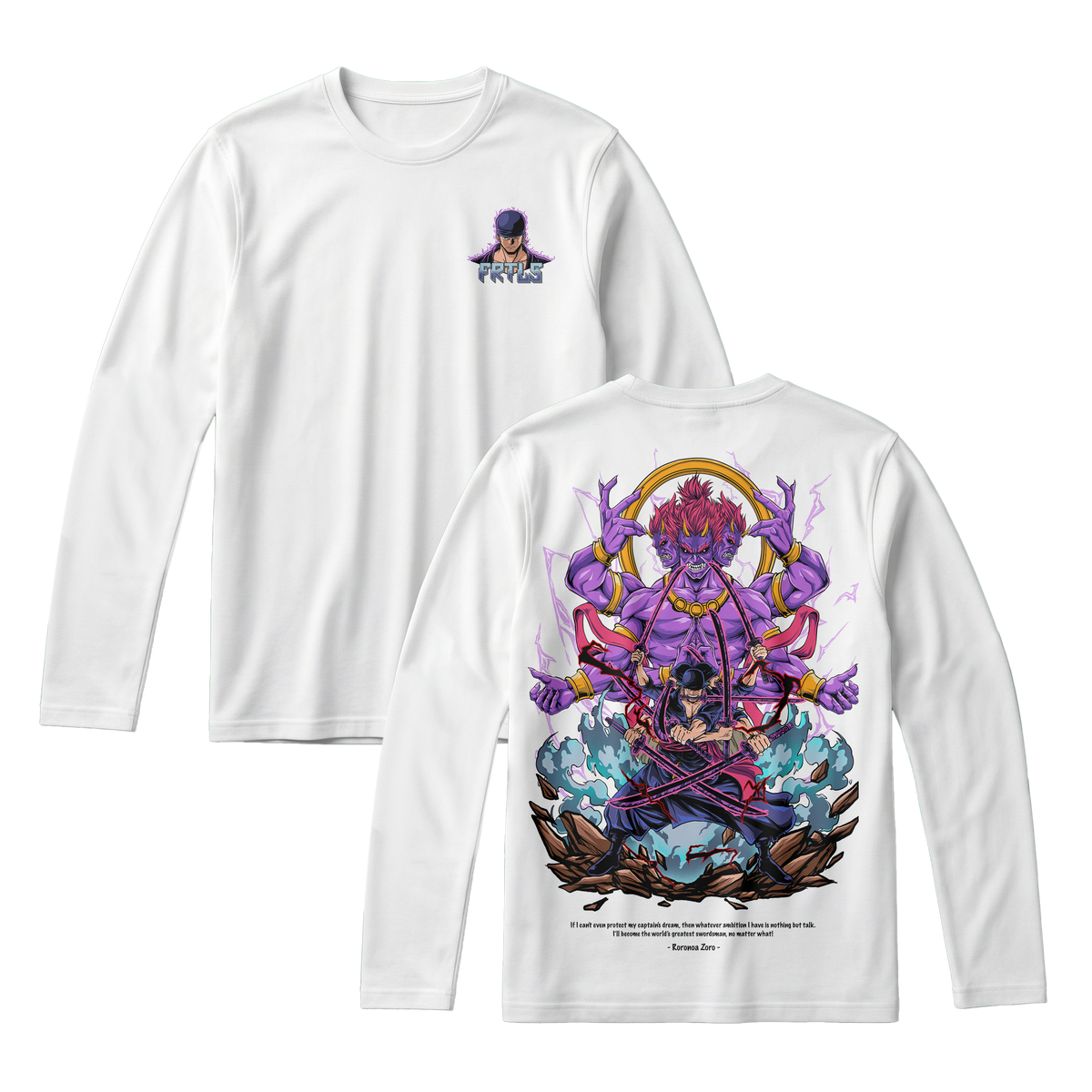 Anime One Piece Roronoa Zoro Long Sleeve Tee - RZM002
