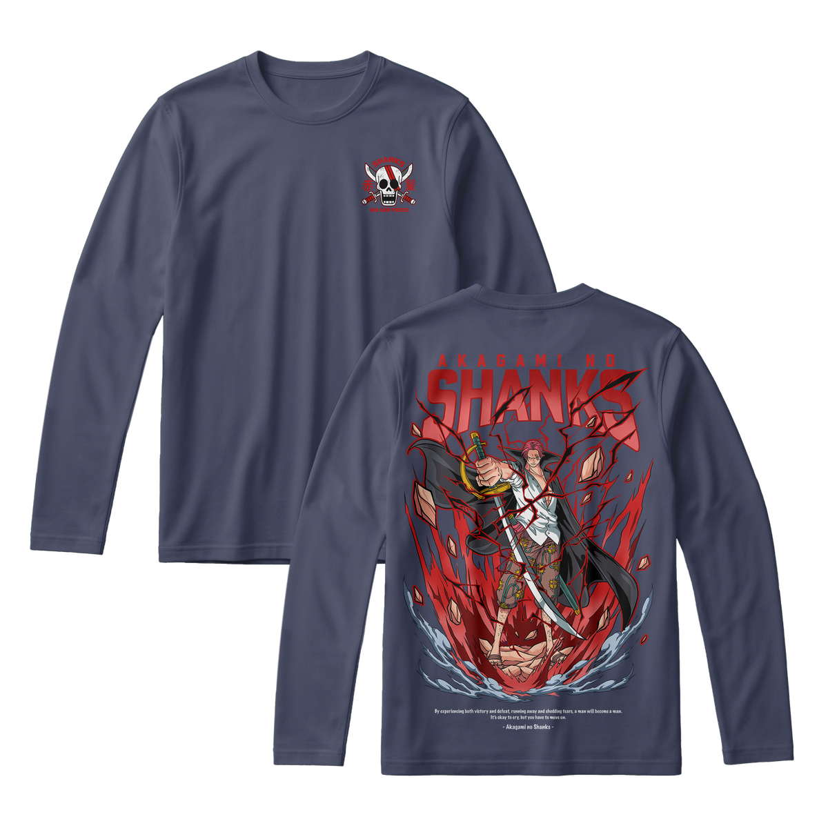 Anime One Piece Akagami no Shanks Long Sleeve Tee - RZM003