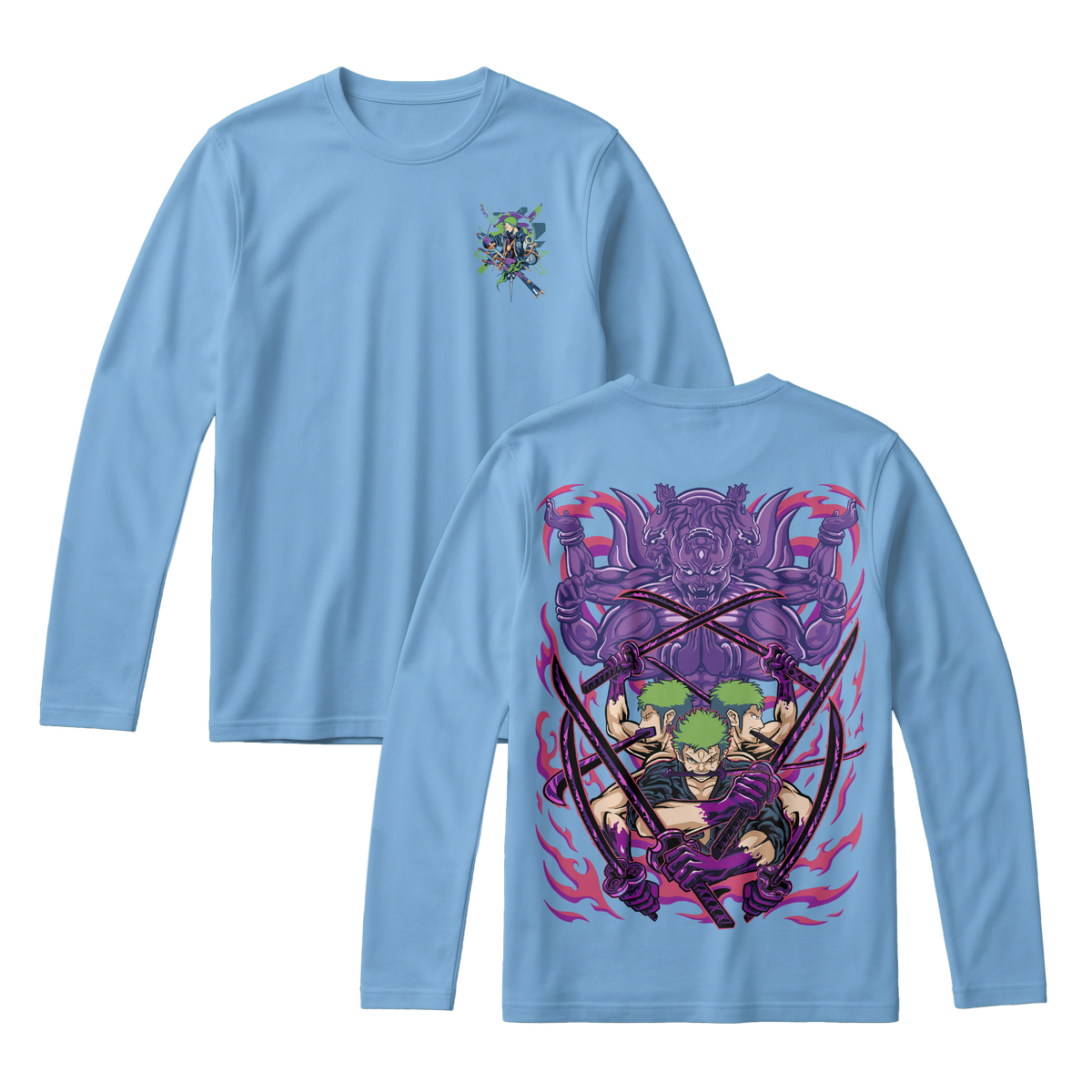 Anime One Piece Roronoa Zoro Long Sleeve Tee - RZM004