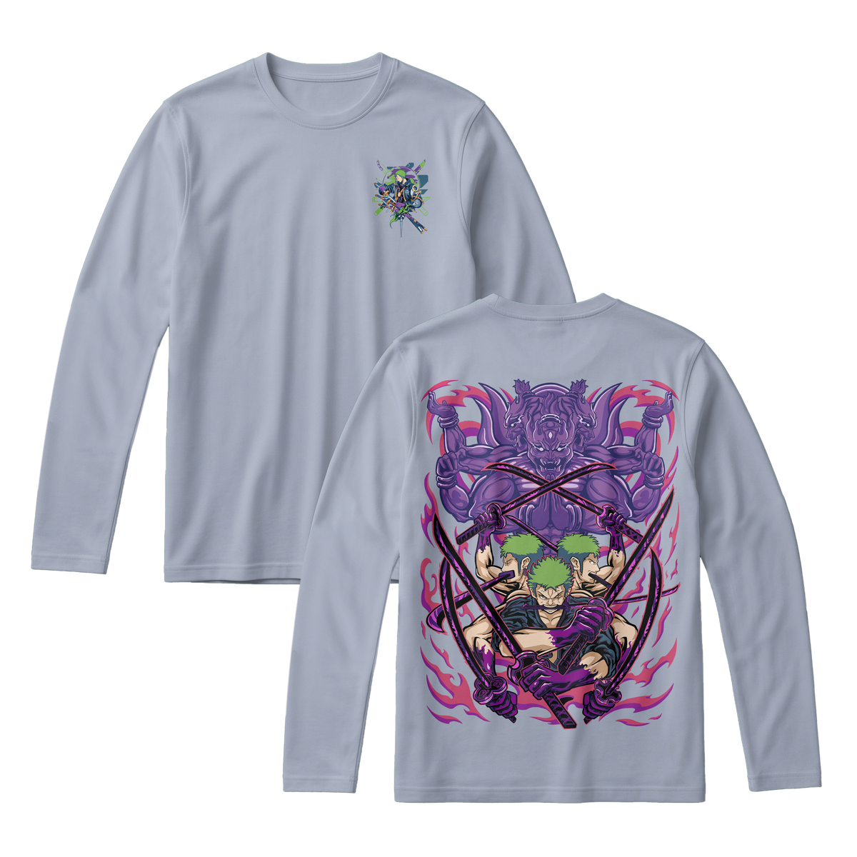 Anime One Piece Roronoa Zoro Long Sleeve Tee - RZM004