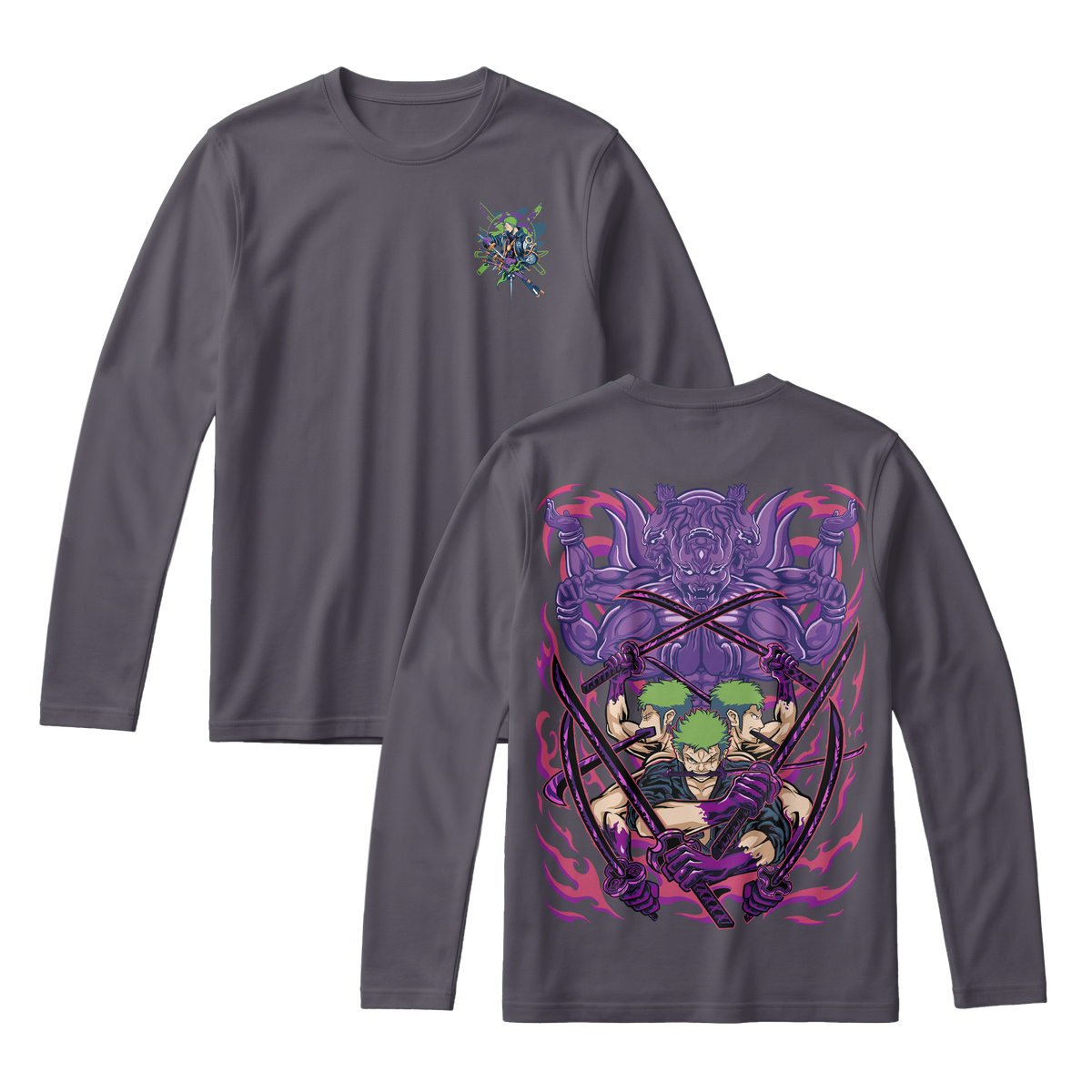 Anime One Piece Roronoa Zoro Long Sleeve Tee - RZM004