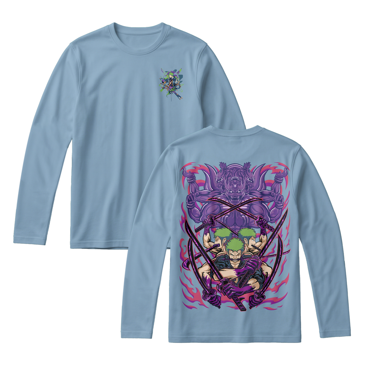 Anime One Piece Roronoa Zoro Long Sleeve Tee - RZM004
