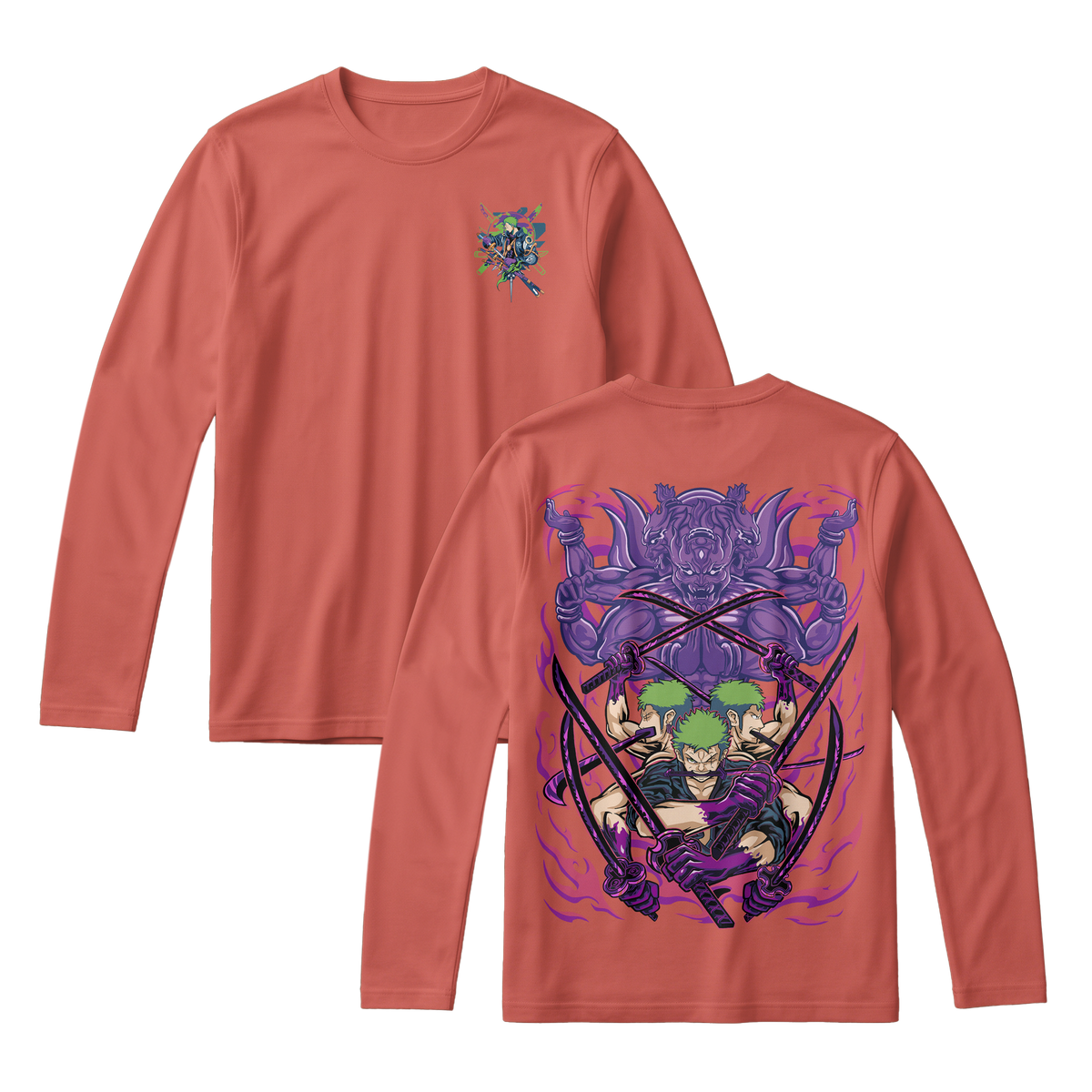 Anime One Piece Roronoa Zoro Long Sleeve Tee - RZM004