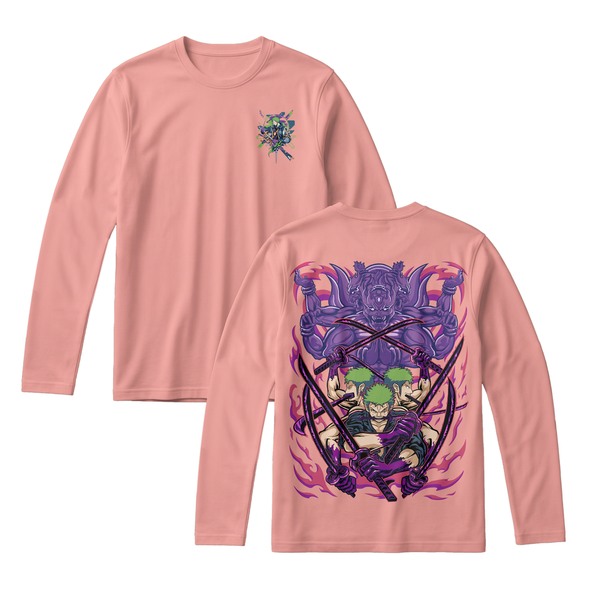 Anime One Piece Roronoa Zoro Long Sleeve Tee - RZM004