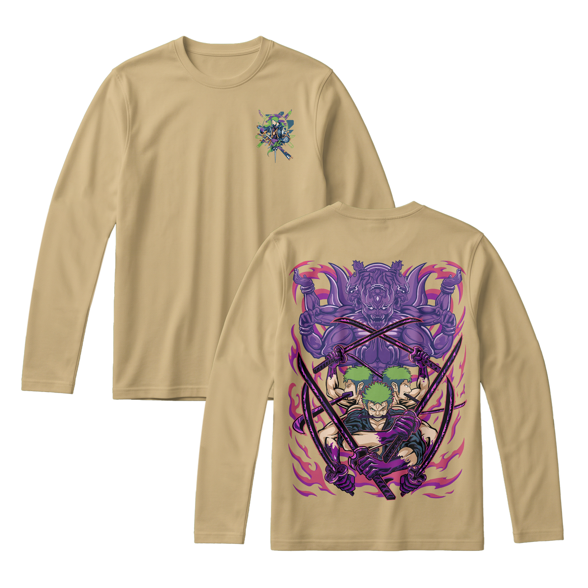 Anime One Piece Roronoa Zoro Long Sleeve Tee - RZM004