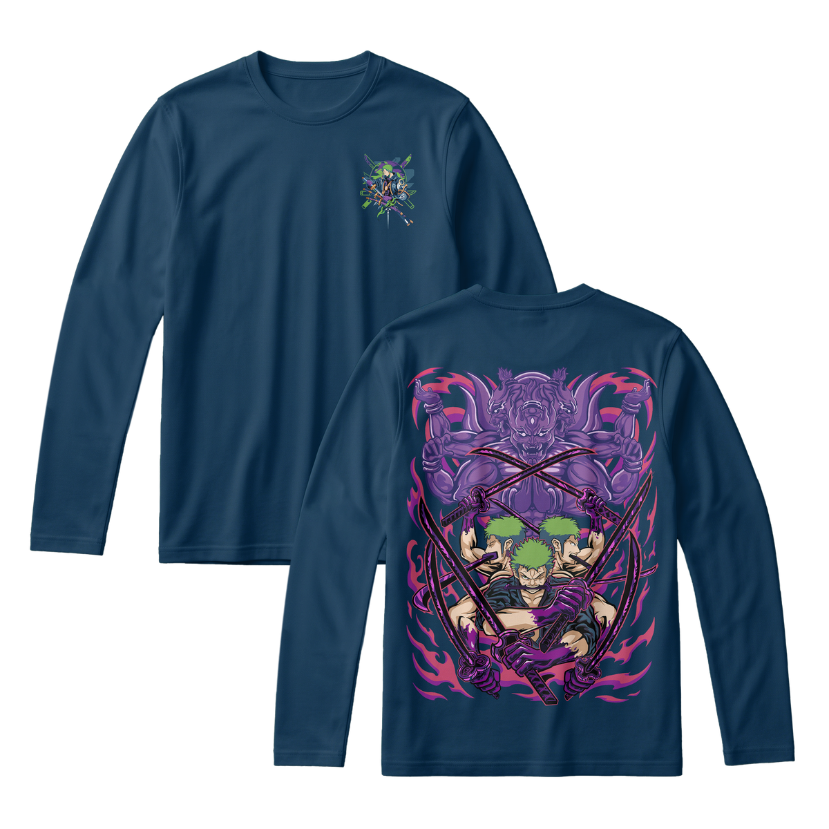 Anime One Piece Roronoa Zoro Long Sleeve Tee - RZM004