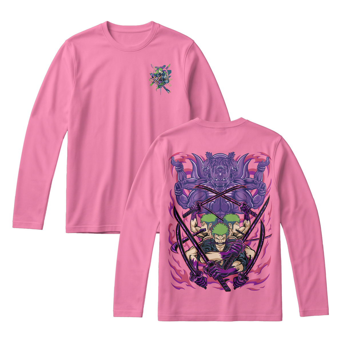 Anime One Piece Roronoa Zoro Long Sleeve Tee - RZM004
