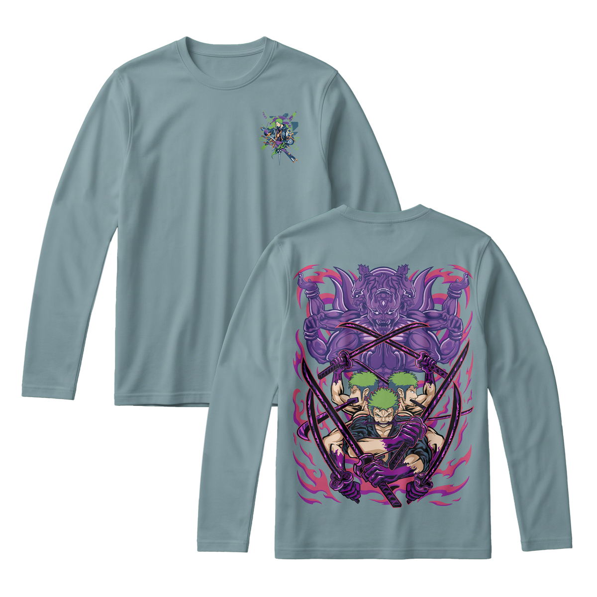 Anime One Piece Roronoa Zoro Long Sleeve Tee - RZM004