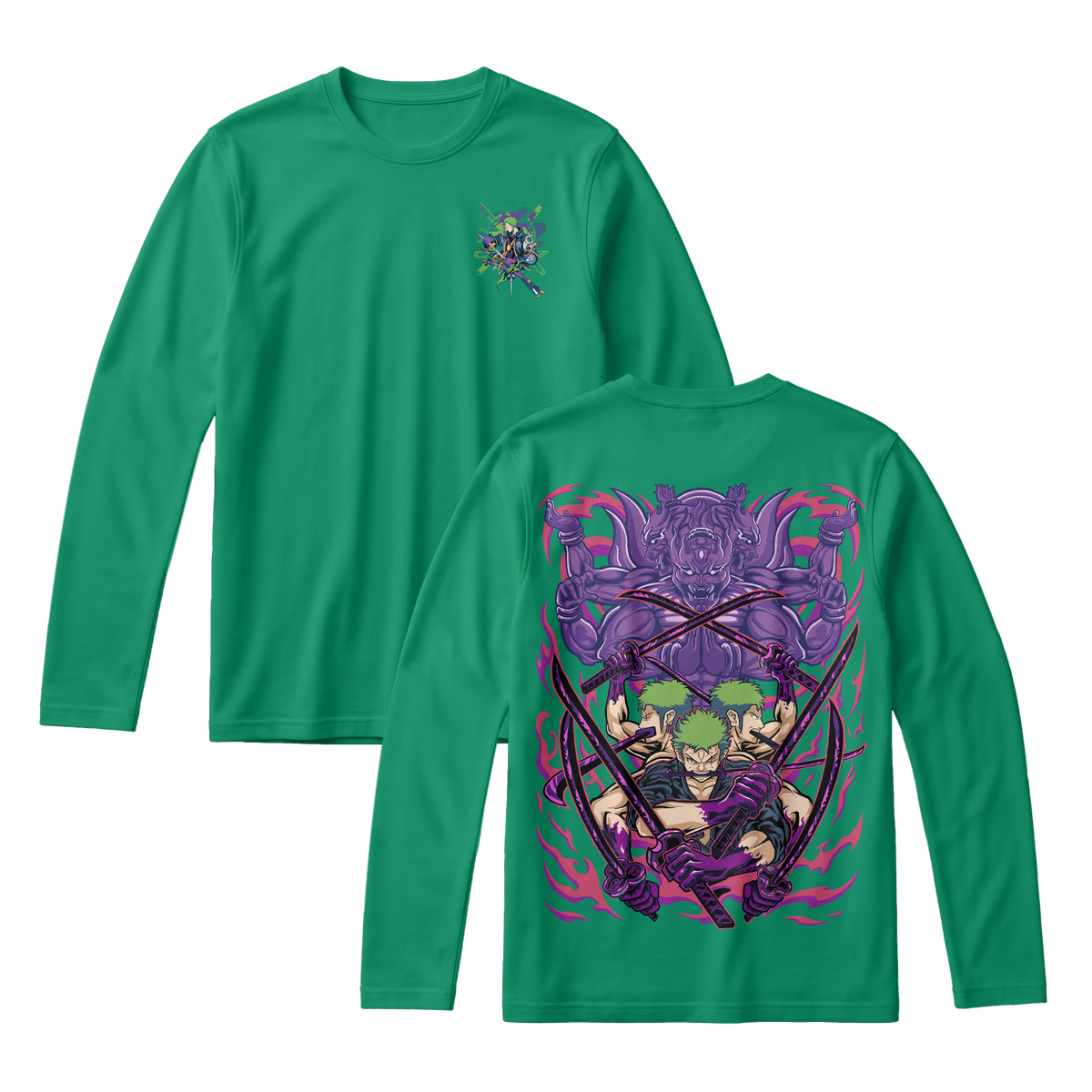 Anime One Piece Roronoa Zoro Long Sleeve Tee - RZM004