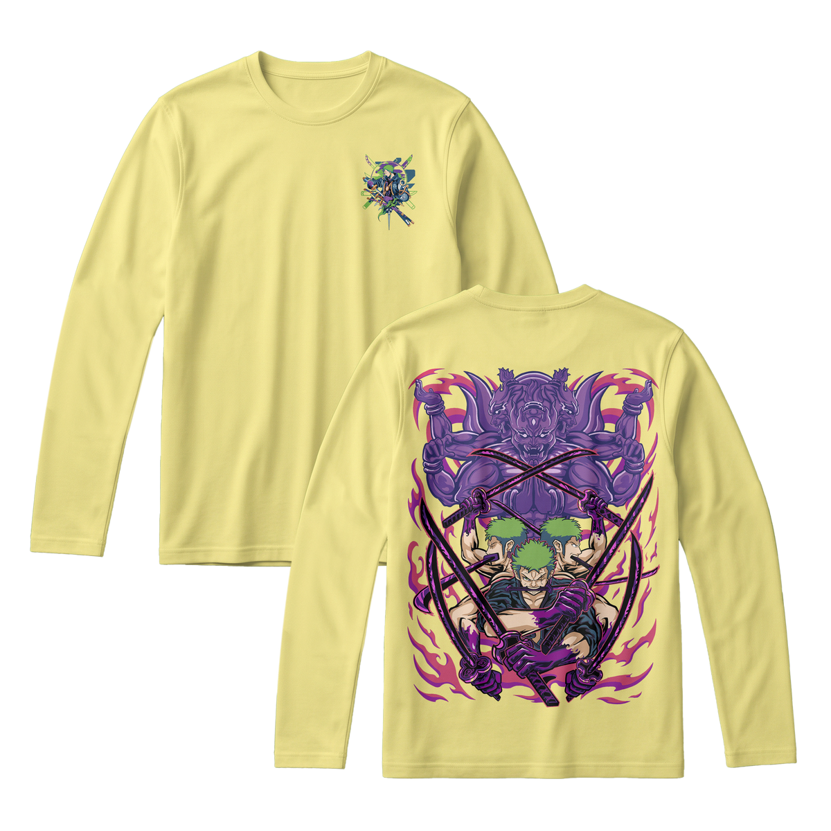 Anime One Piece Roronoa Zoro Long Sleeve Tee - RZM004