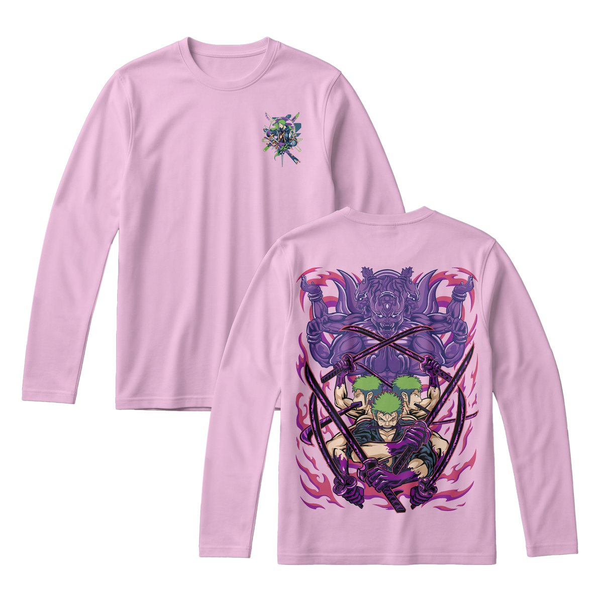 Anime One Piece Roronoa Zoro Long Sleeve Tee - RZM004