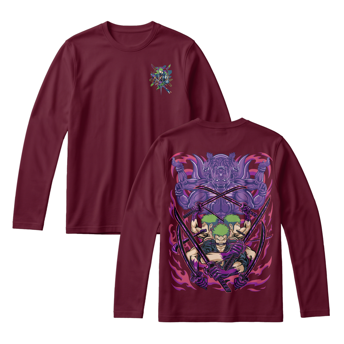 Anime One Piece Roronoa Zoro Long Sleeve Tee - RZM004