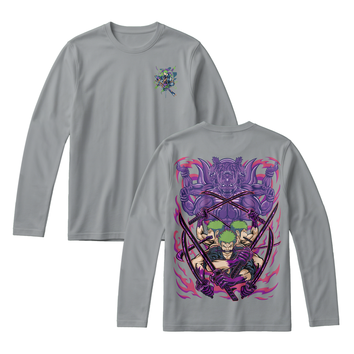 Anime One Piece Roronoa Zoro Long Sleeve Tee - RZM004