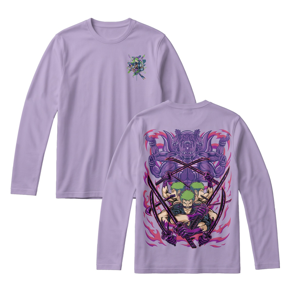 Anime One Piece Roronoa Zoro Long Sleeve Tee - RZM004