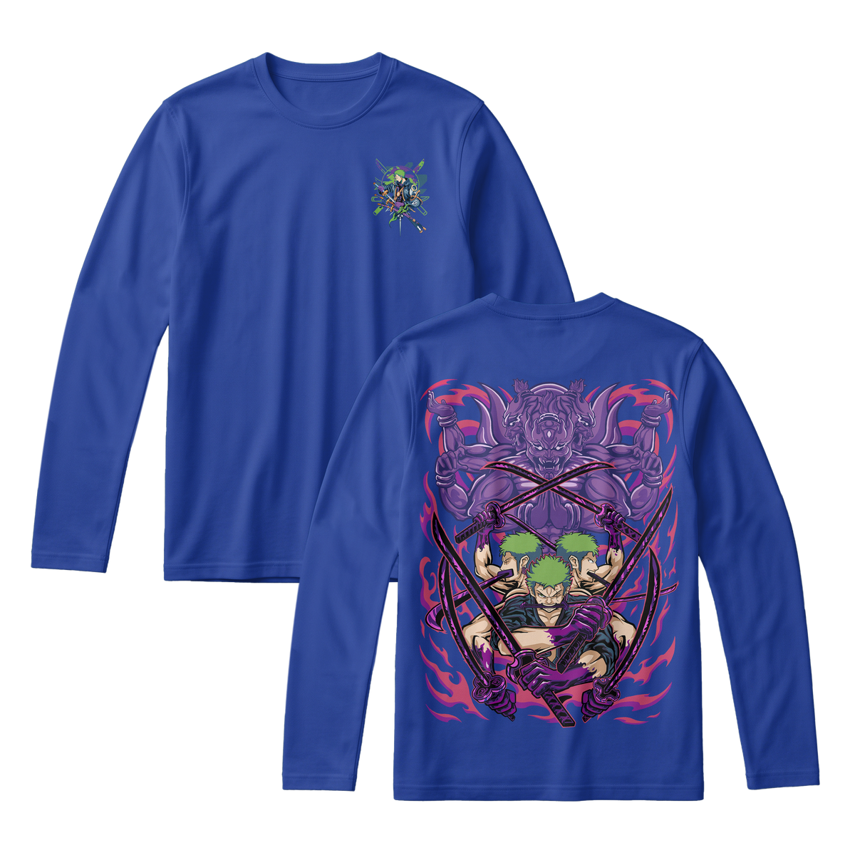 Anime One Piece Roronoa Zoro Long Sleeve Tee - RZM004