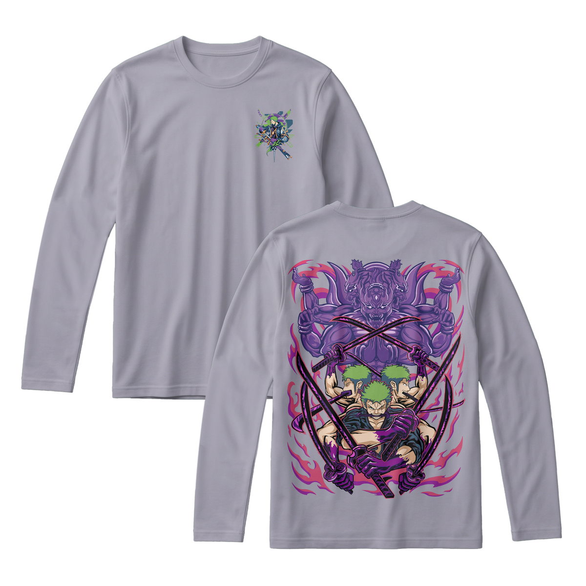 Anime One Piece Roronoa Zoro Long Sleeve Tee - RZM004