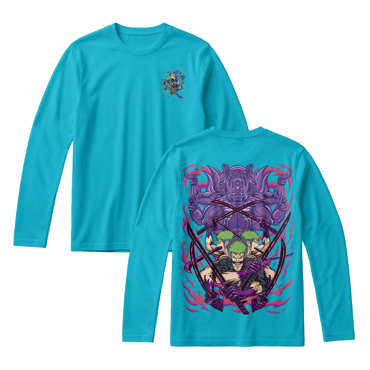 Anime One Piece Roronoa Zoro Long Sleeve Tee - RZM004