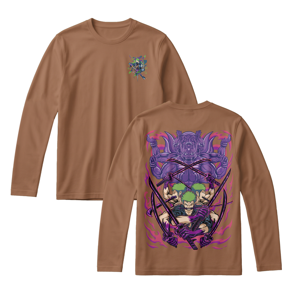 Anime One Piece Roronoa Zoro Long Sleeve Tee - RZM004