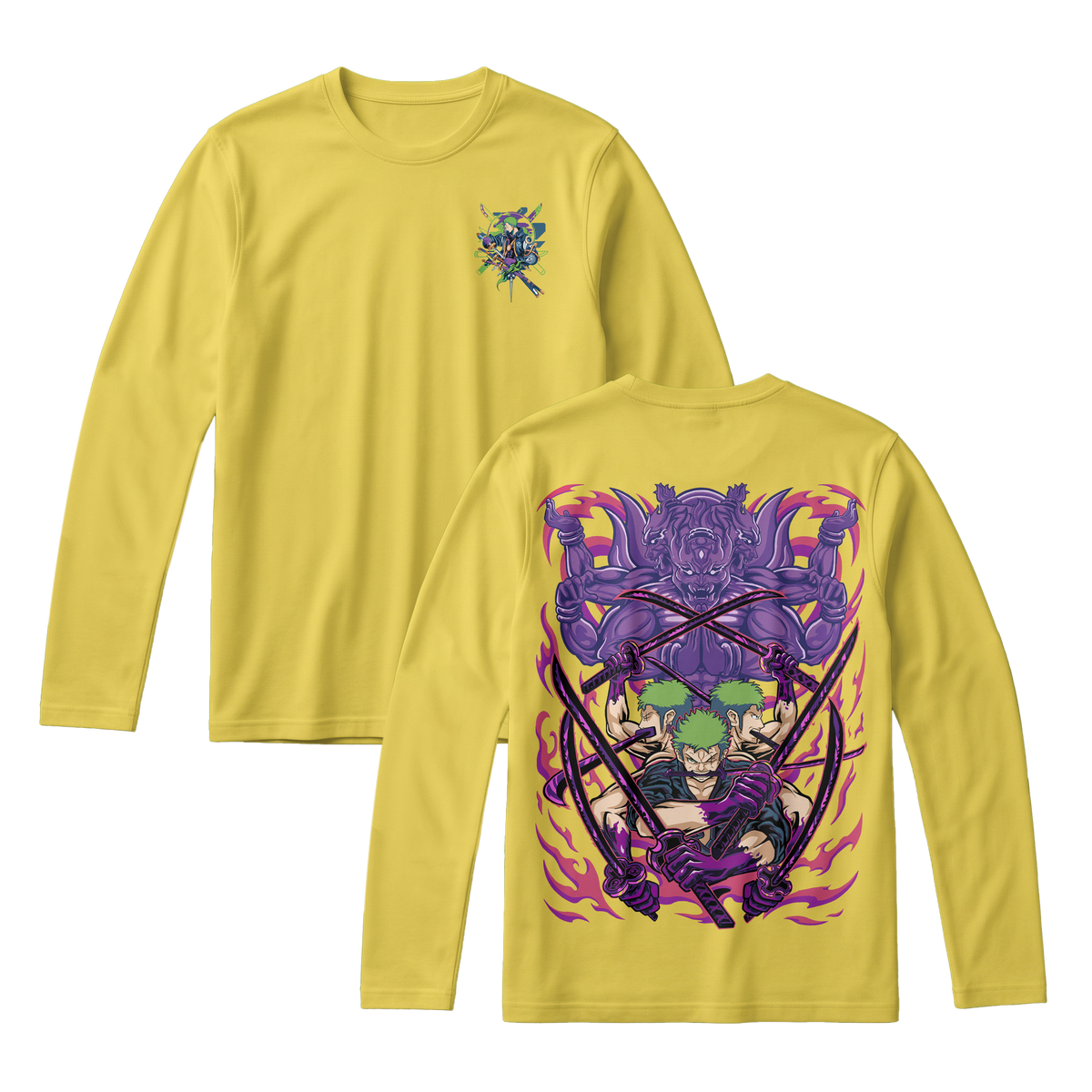 Anime One Piece Roronoa Zoro Long Sleeve Tee - RZM004