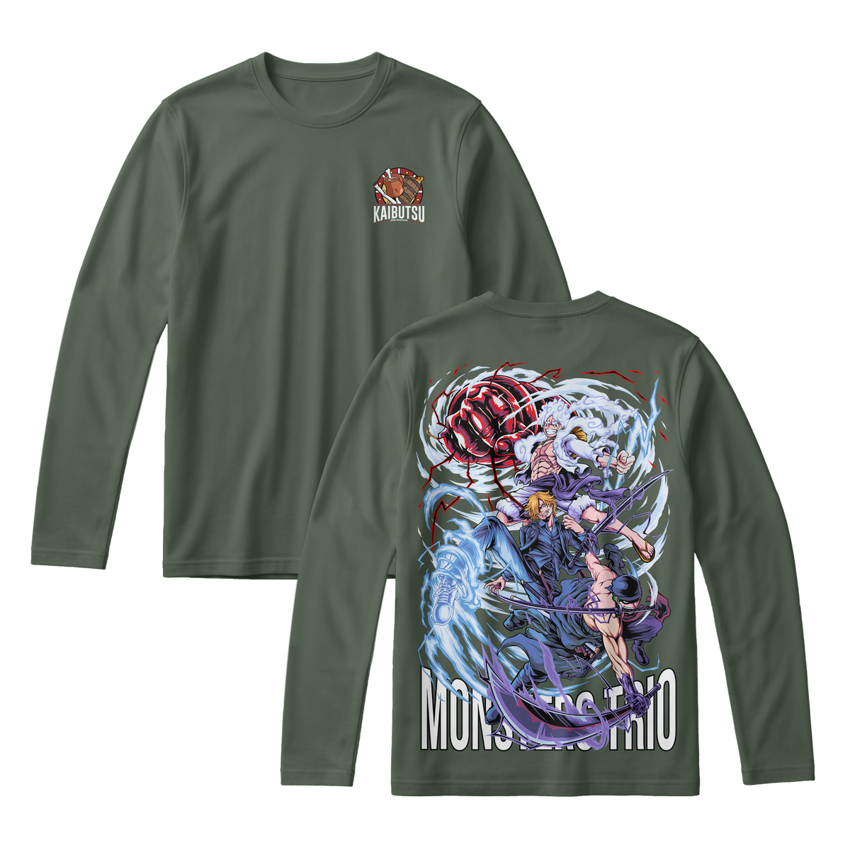 Anime One Piece Monster Trio Long Sleeve Tee - RZM009