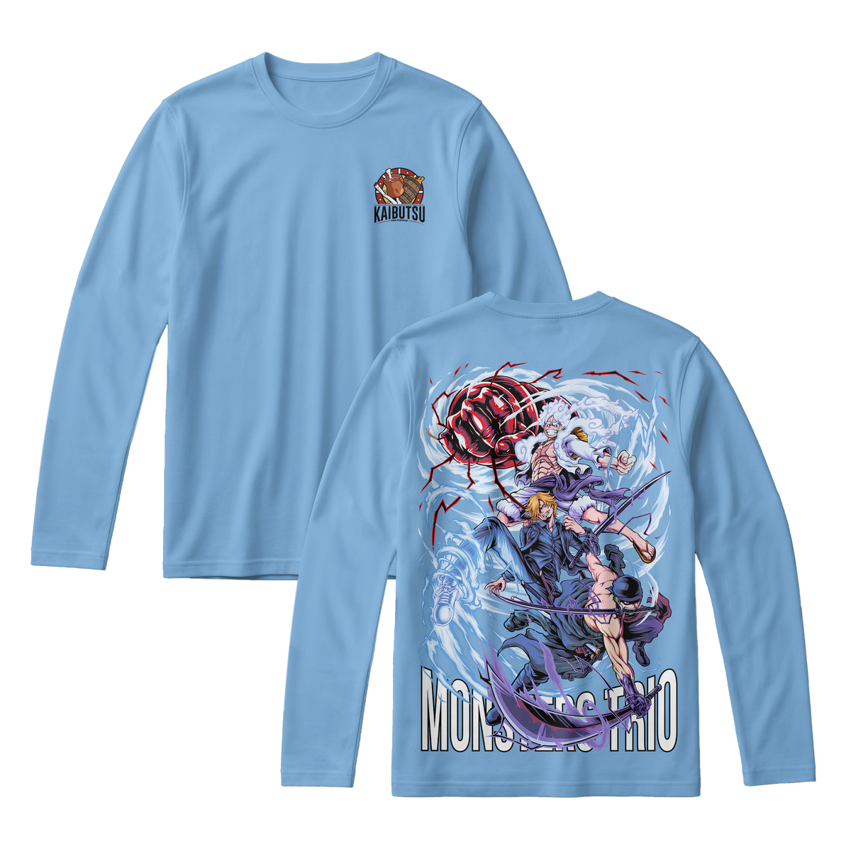 Anime One Piece Monster Trio Long Sleeve Tee - RZM009