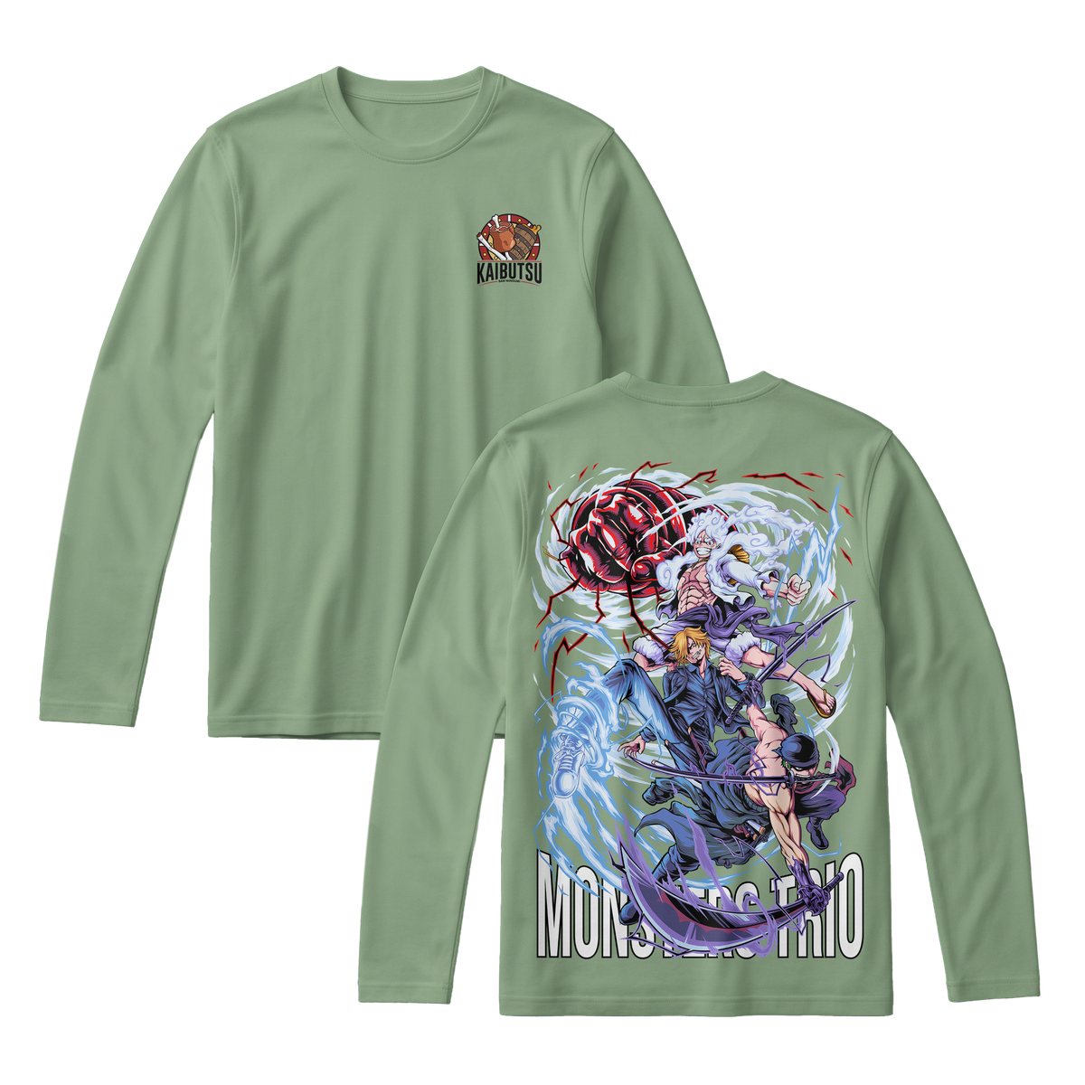 Anime One Piece Monster Trio Long Sleeve Tee - RZM009