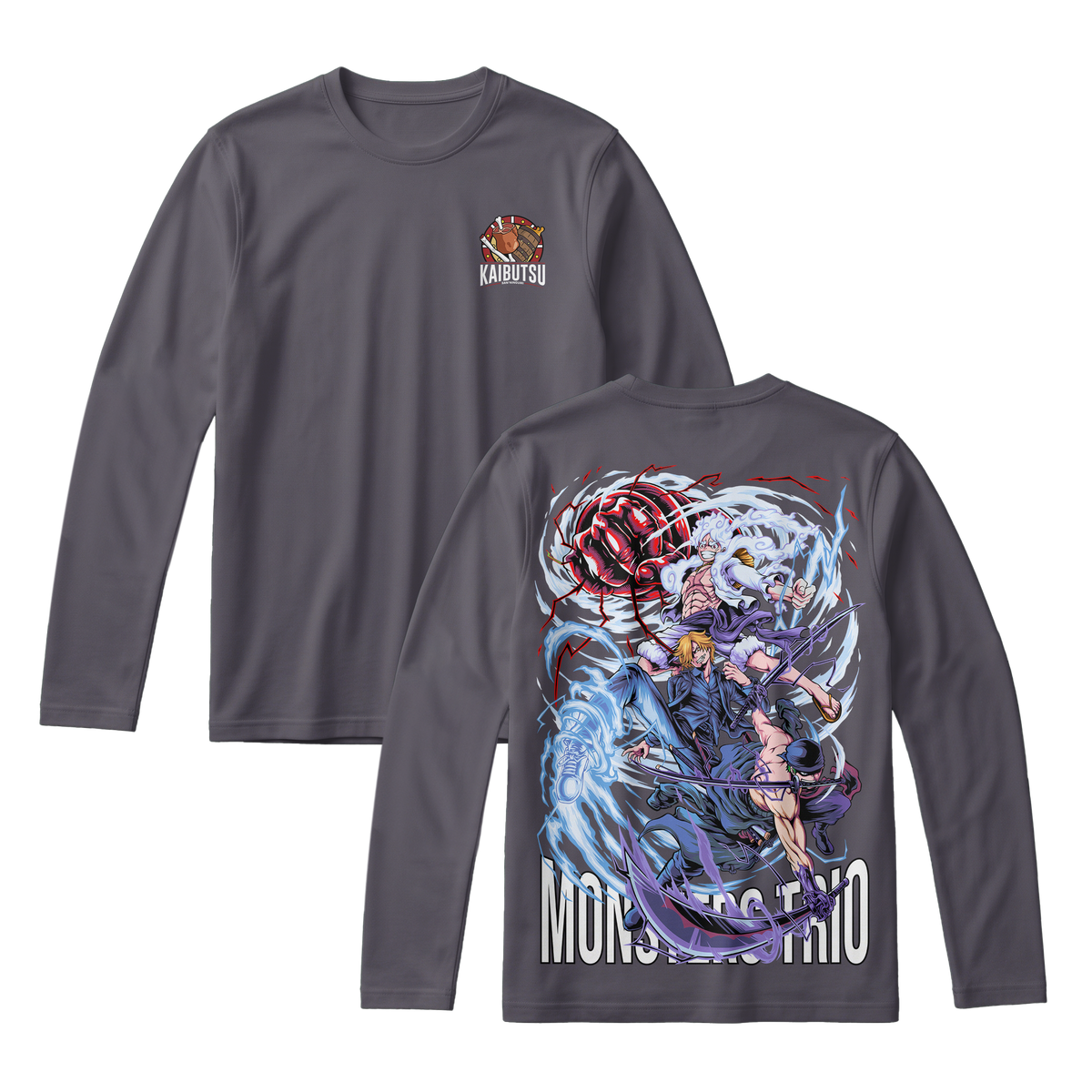 Anime One Piece Monster Trio Long Sleeve Tee - RZM009