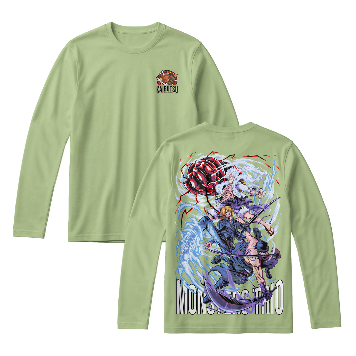 Anime One Piece Monster Trio Long Sleeve Tee - RZM009
