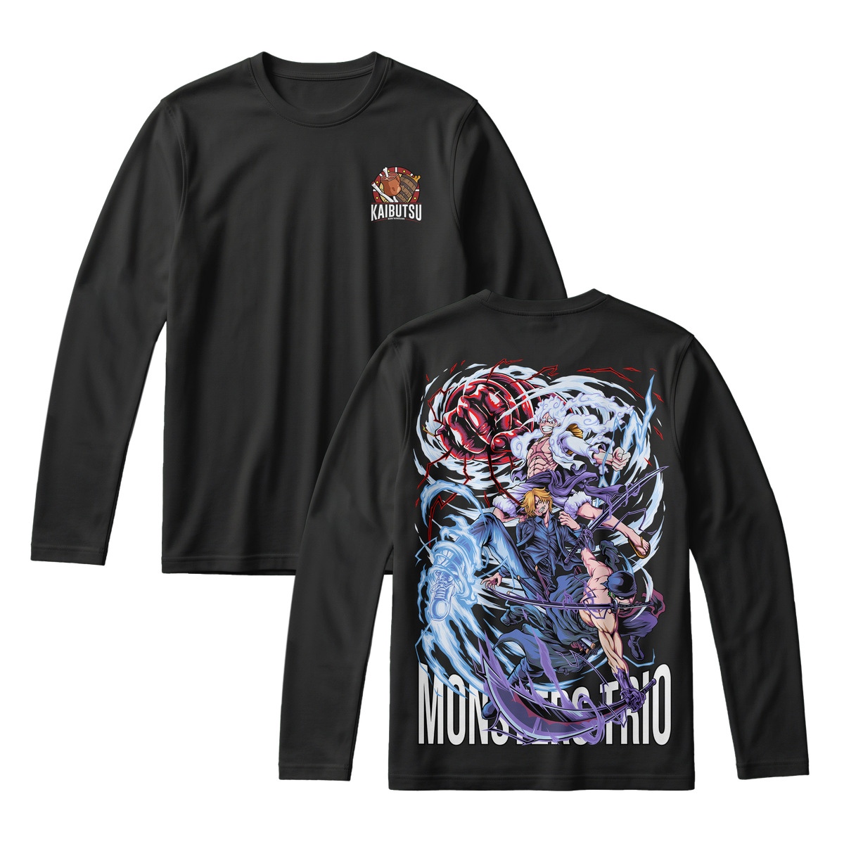 Anime One Piece Monster Trio Long Sleeve Tee - RZM009