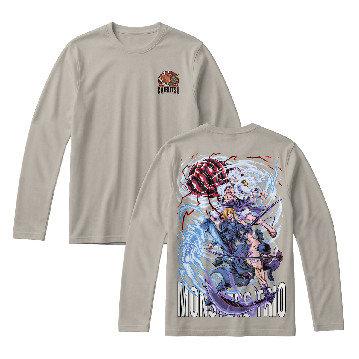 Anime One Piece Monster Trio Long Sleeve Tee - RZM009