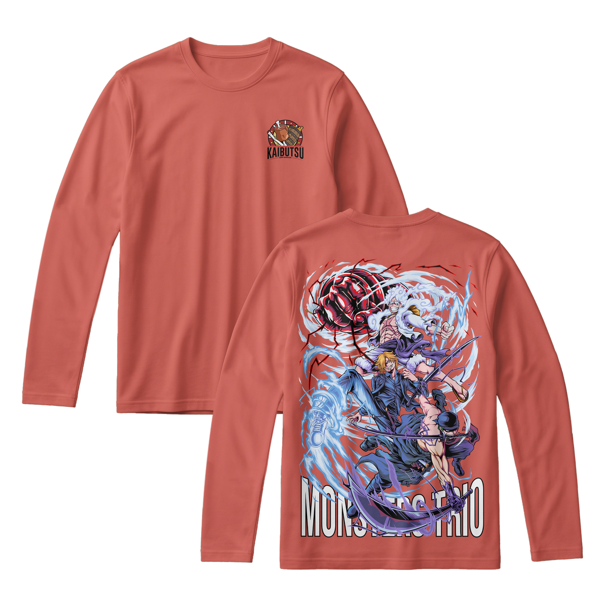 Anime One Piece Monster Trio Long Sleeve Tee - RZM009