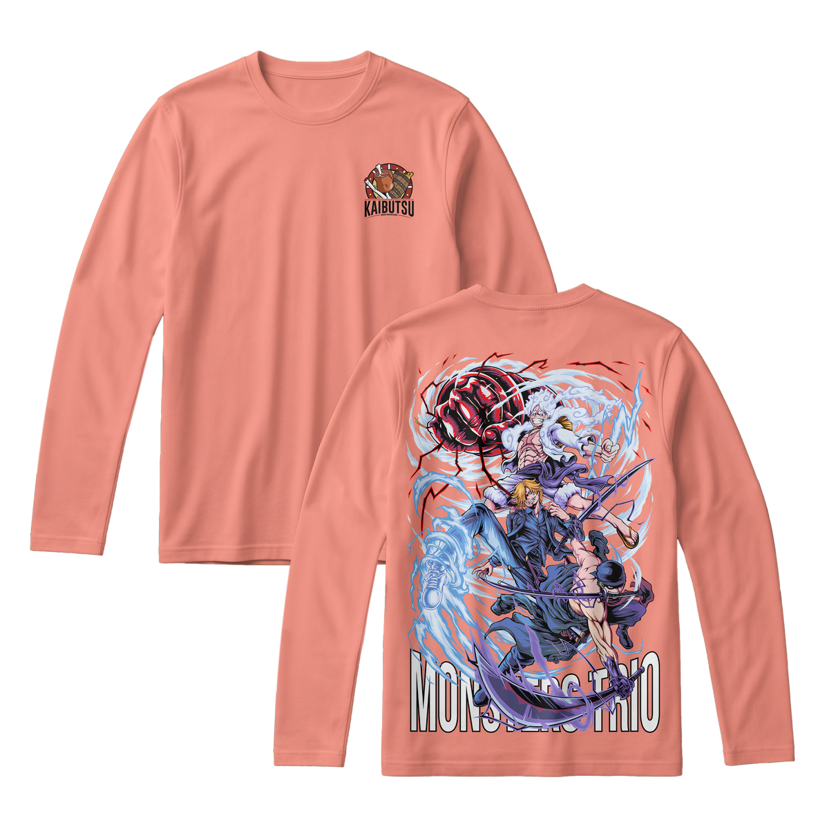Anime One Piece Monster Trio Long Sleeve Tee - RZM009