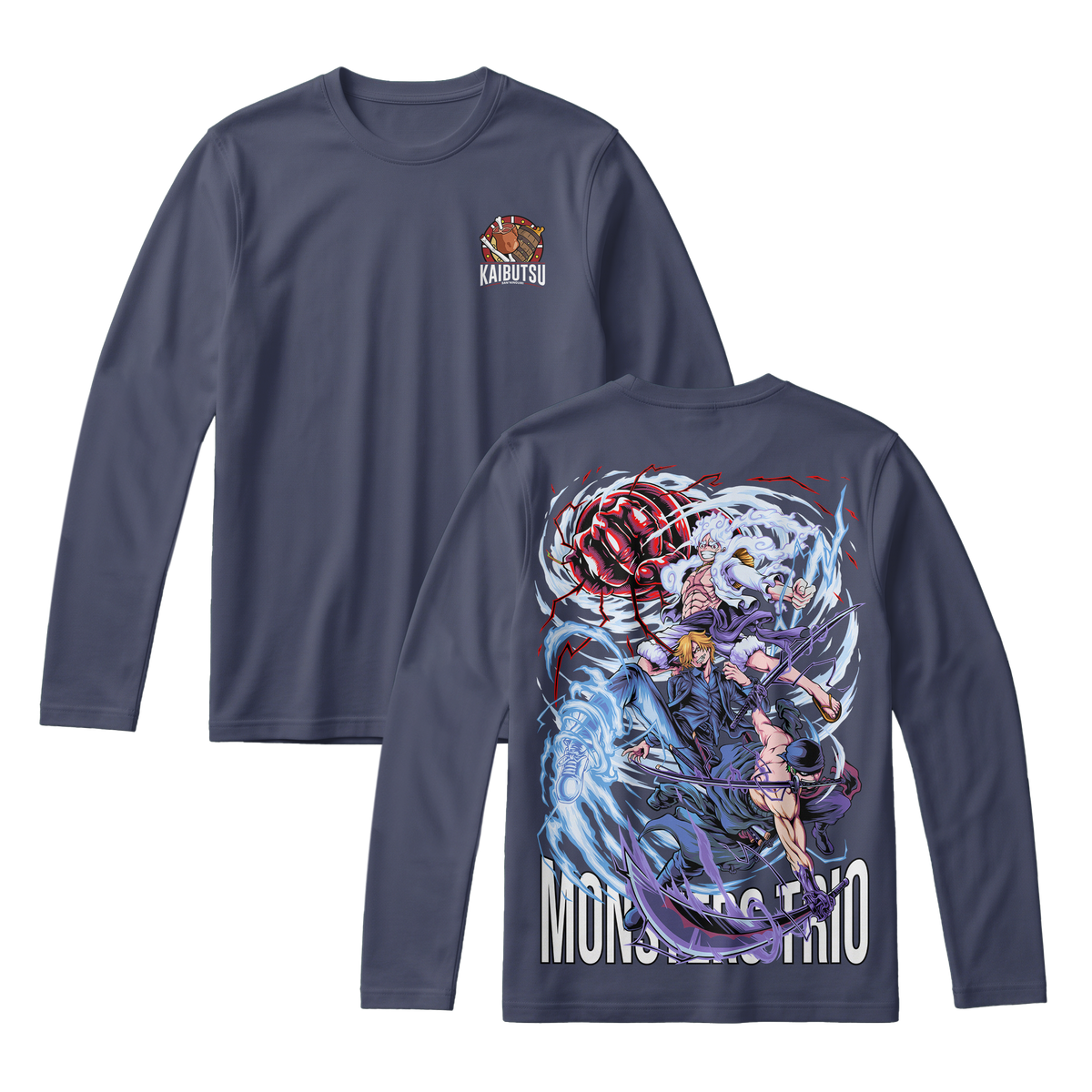 Anime One Piece Monster Trio Long Sleeve Tee - RZM009