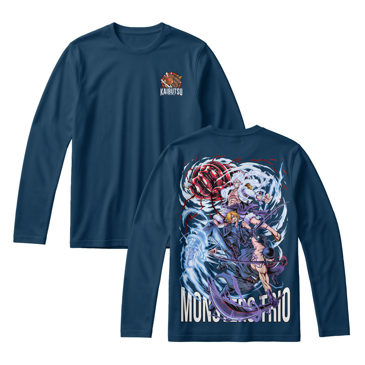 Anime One Piece Monster Trio Long Sleeve Tee - RZM009