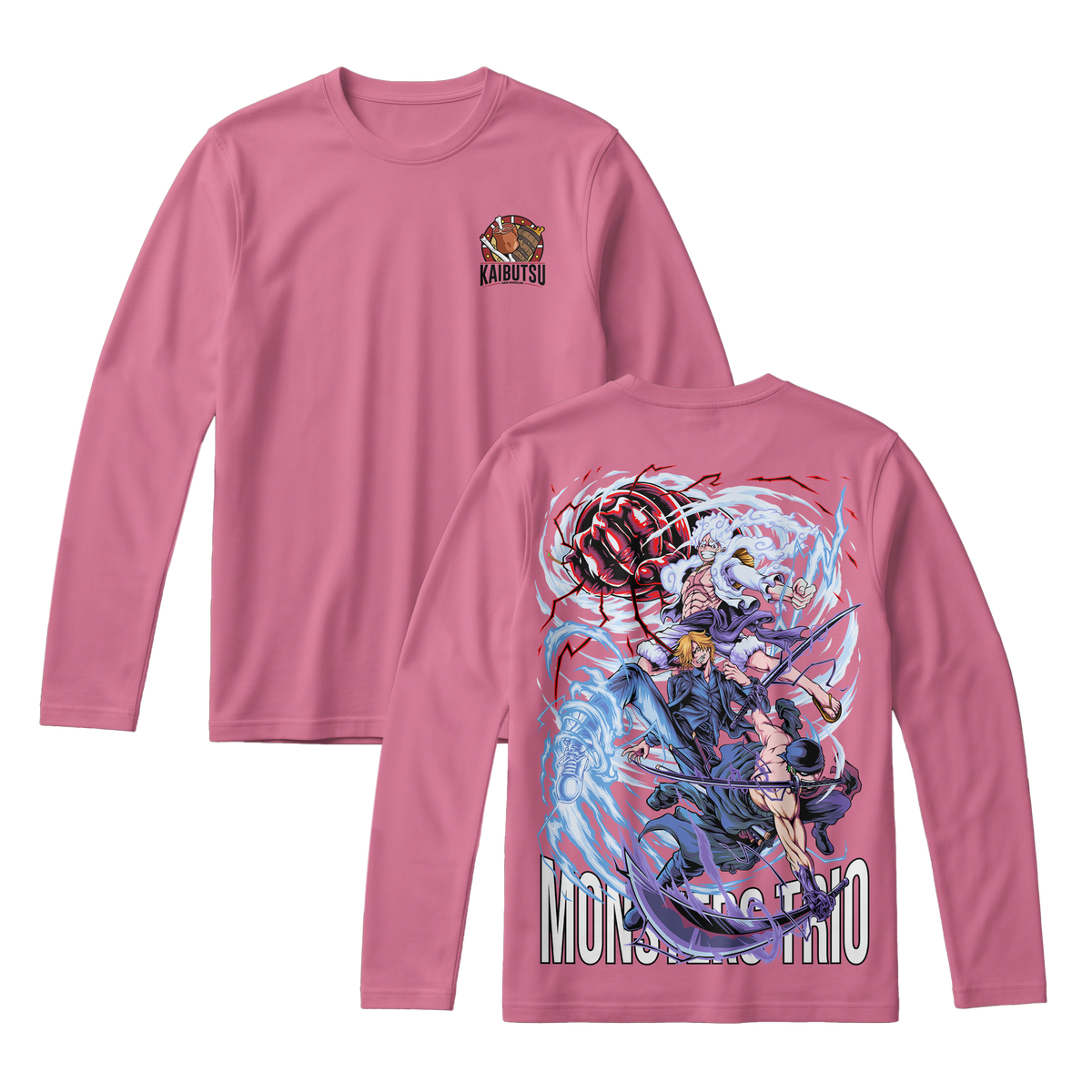 Anime One Piece Monster Trio Long Sleeve Tee - RZM009