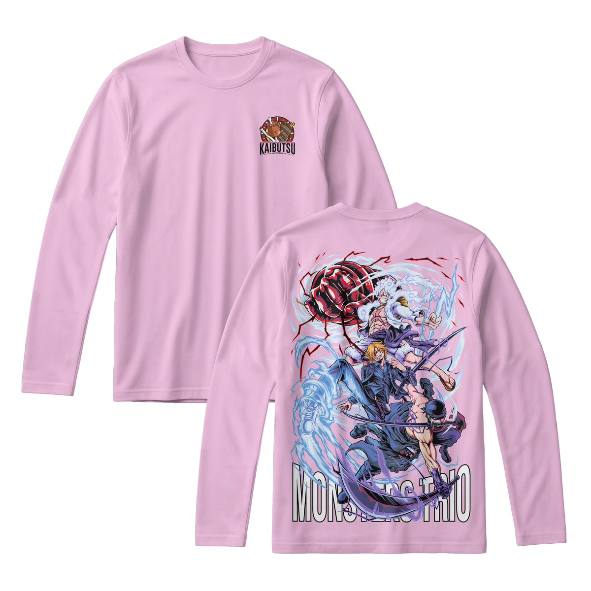 Anime One Piece Monster Trio Long Sleeve Tee - RZM009