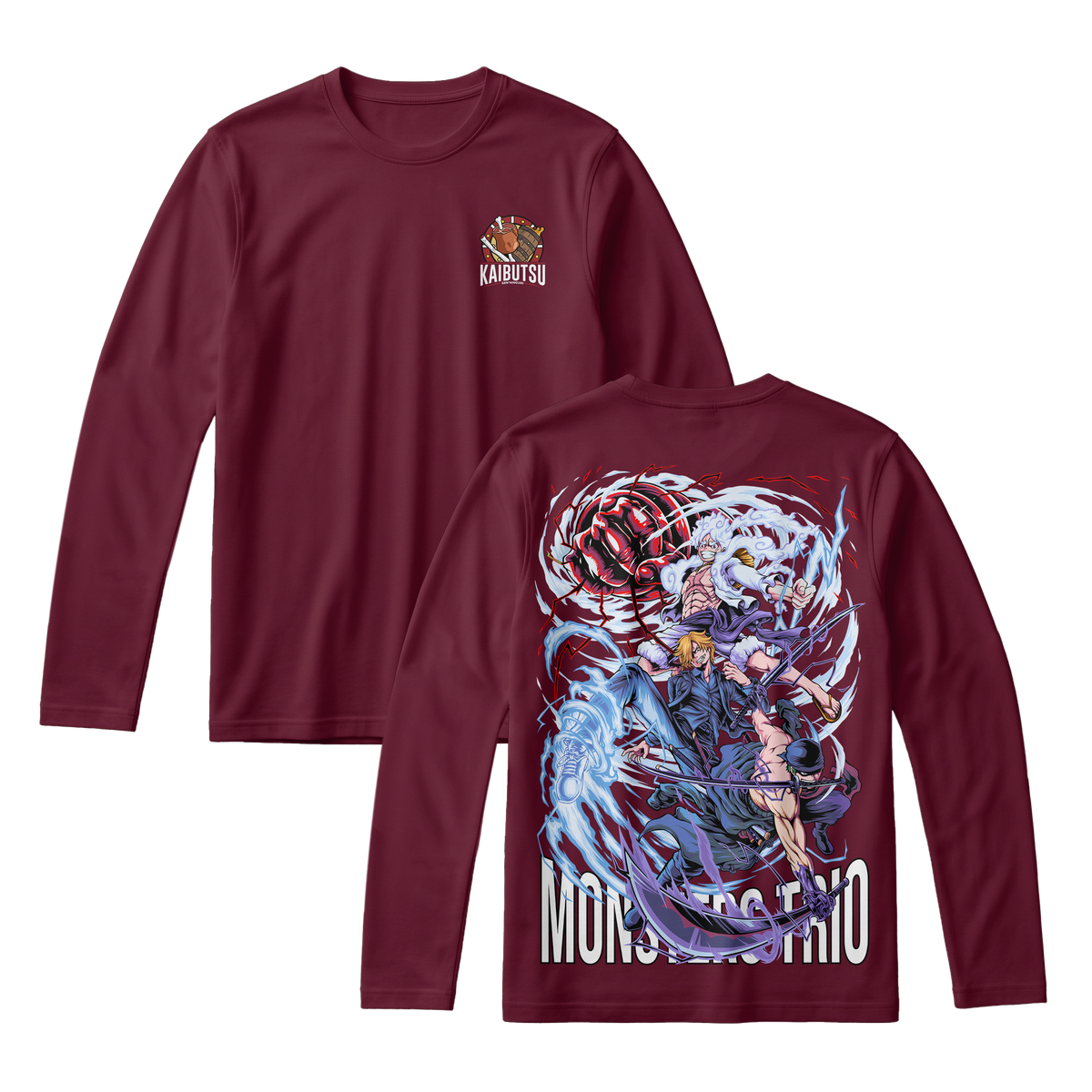 Anime One Piece Monster Trio Long Sleeve Tee - RZM009