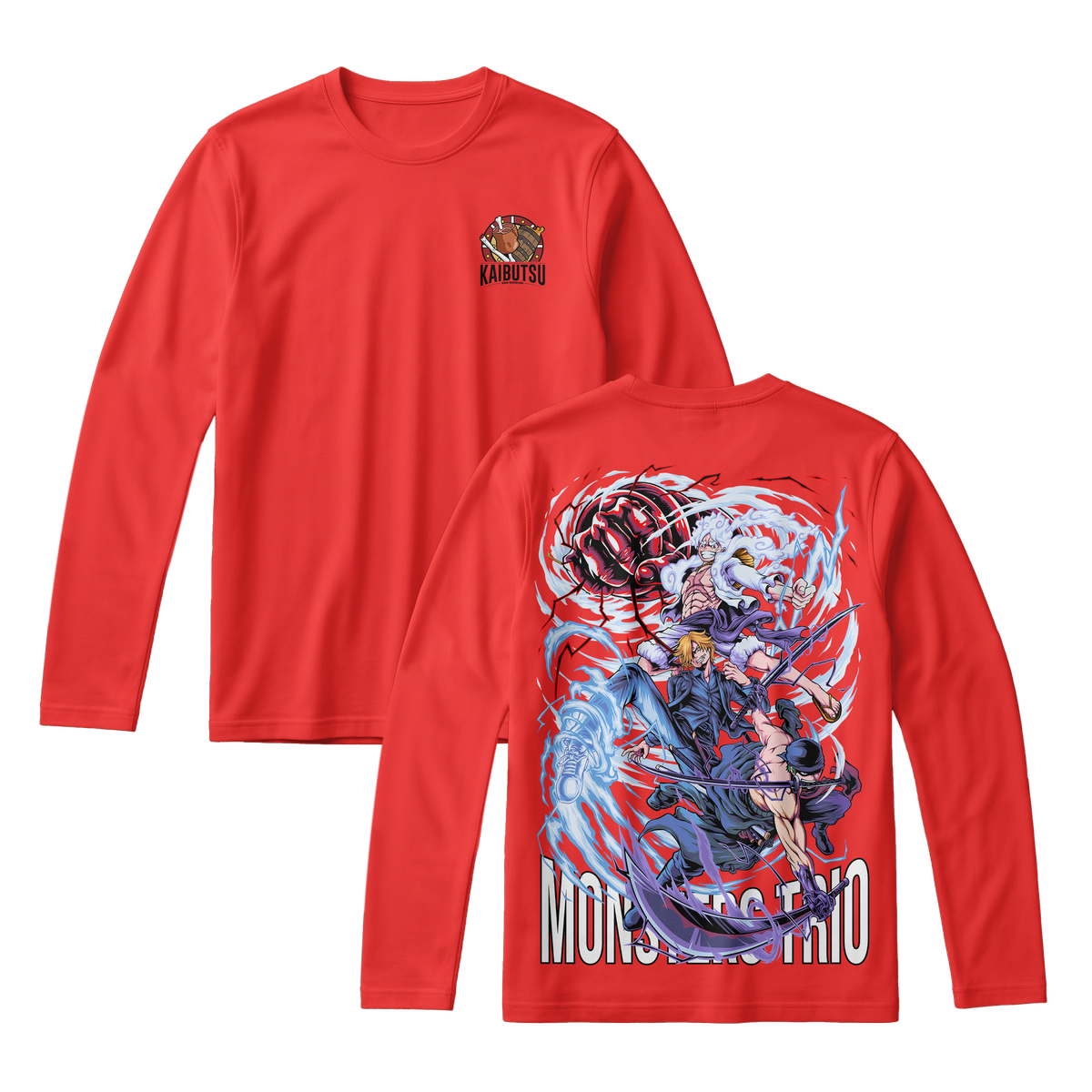 Anime One Piece Monster Trio Long Sleeve Tee - RZM009