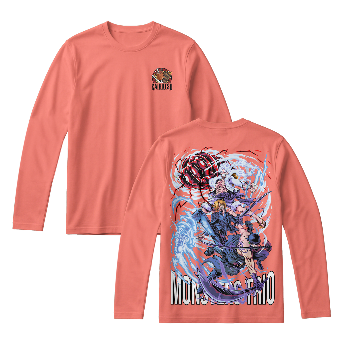 Anime One Piece Monster Trio Long Sleeve Tee - RZM009