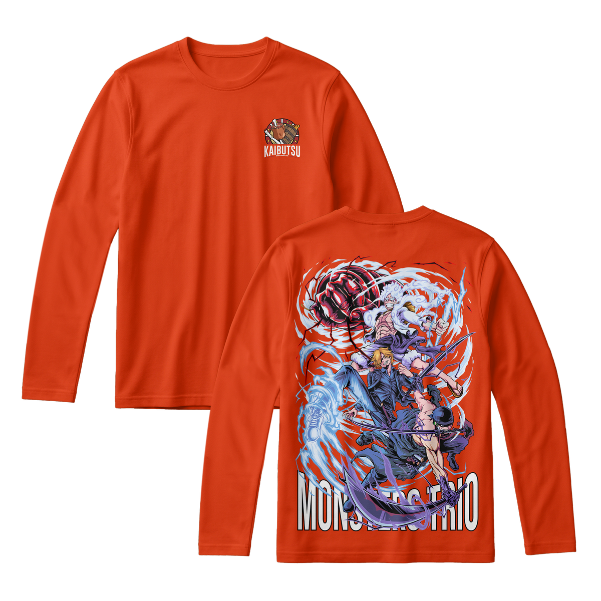 Anime One Piece Monster Trio Long Sleeve Tee - RZM009
