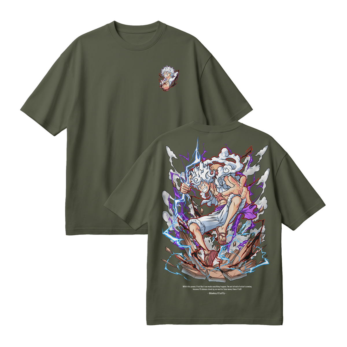 Anime One Piece Monkey D. Luffy Oversized T-Shirt - RZM001