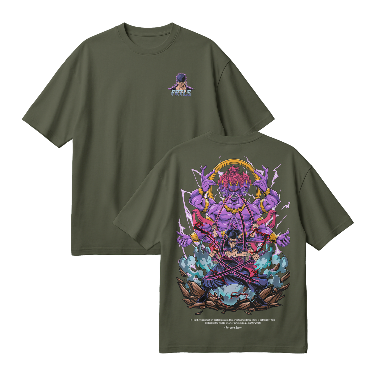Anime One Piece Roronoa Zoro Oversized T-Shirt - RZM002
