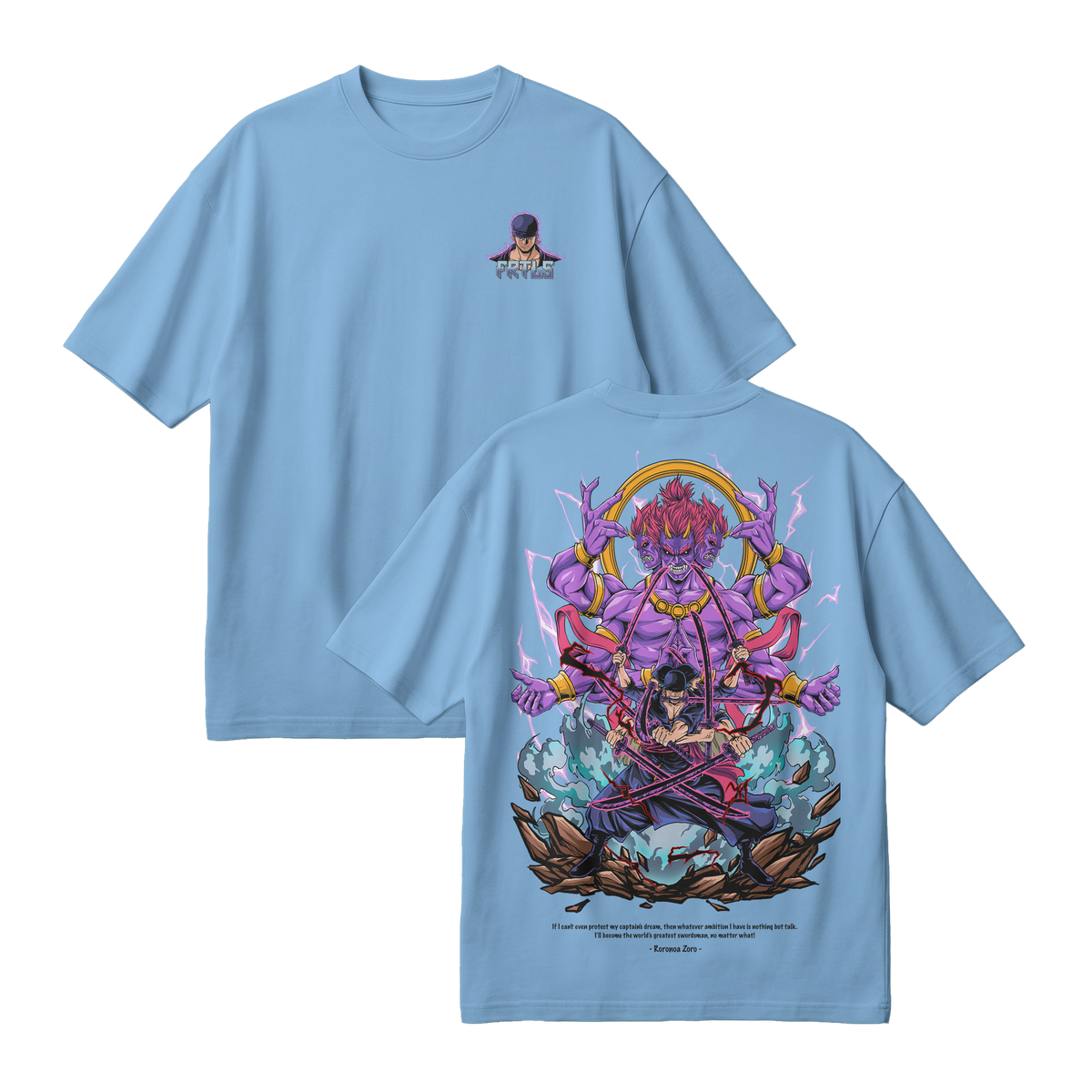 Anime One Piece Roronoa Zoro Oversized T-Shirt - RZM002