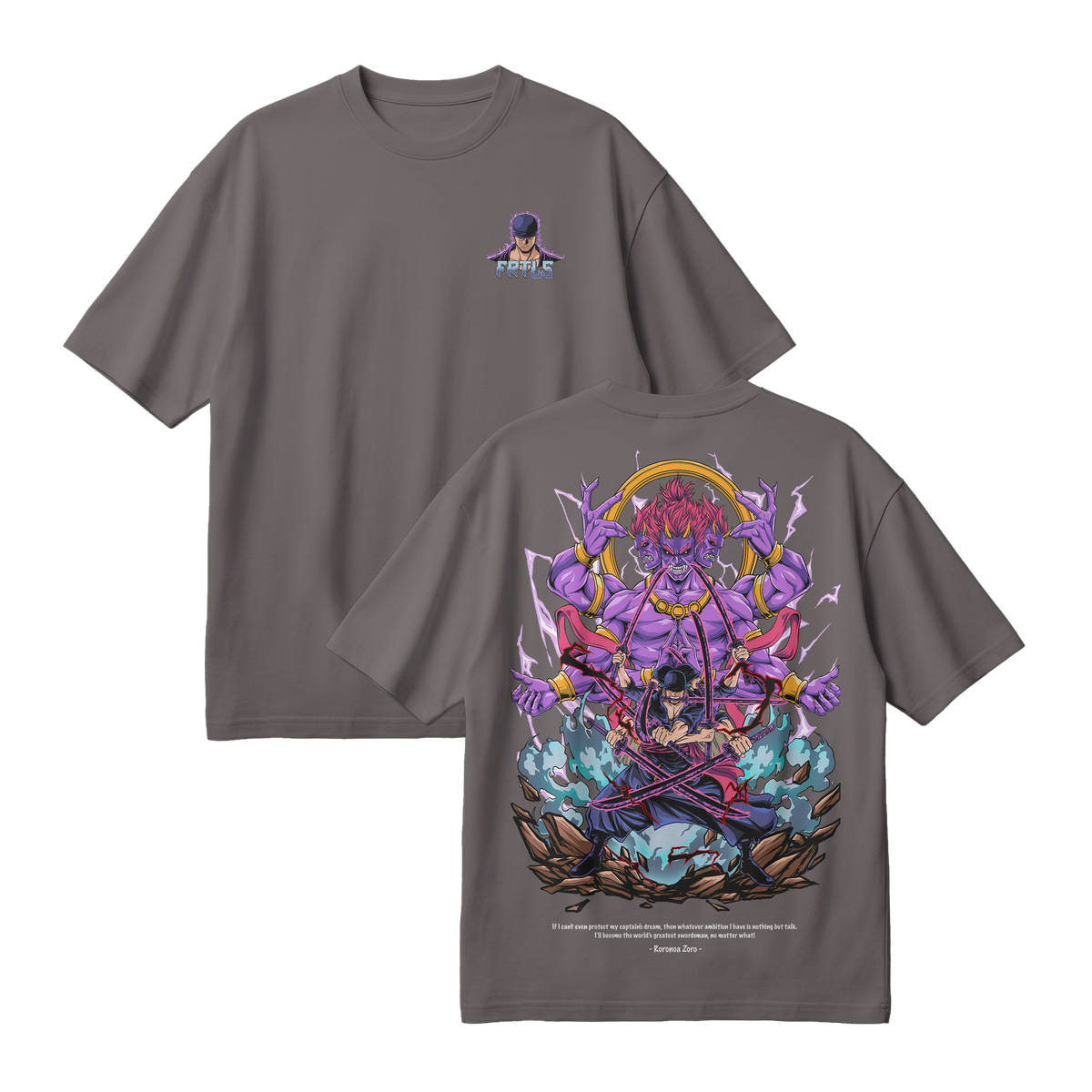 Anime One Piece Roronoa Zoro Oversized T-Shirt - RZM002
