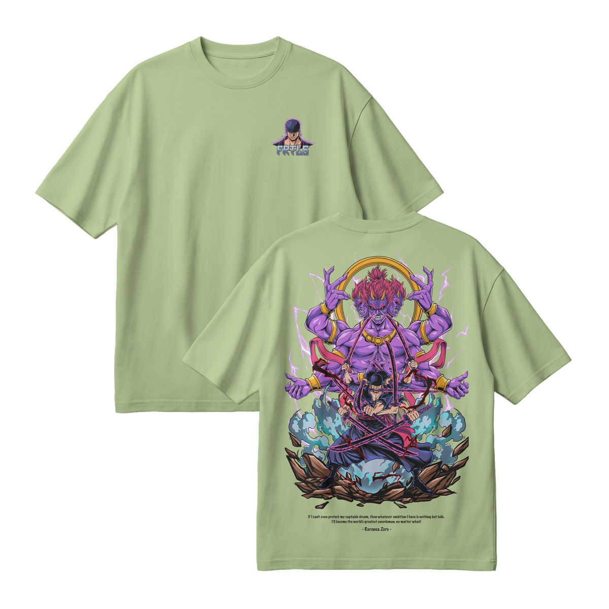 Anime One Piece Roronoa Zoro Oversized T-Shirt - RZM002