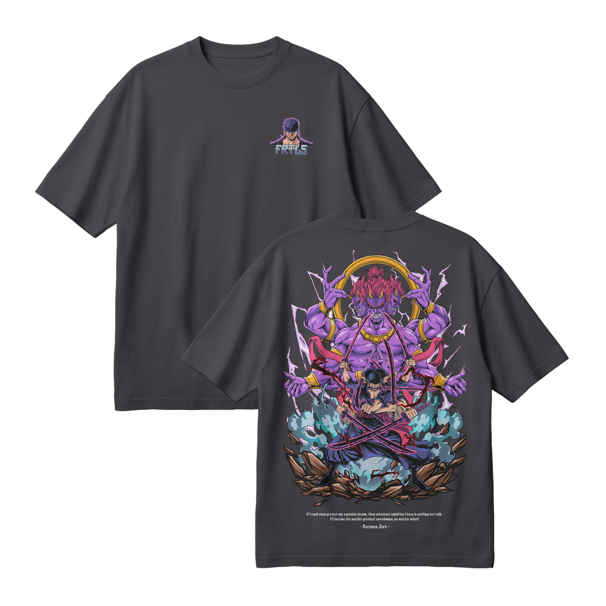Anime One Piece Roronoa Zoro Oversized T-Shirt - RZM002